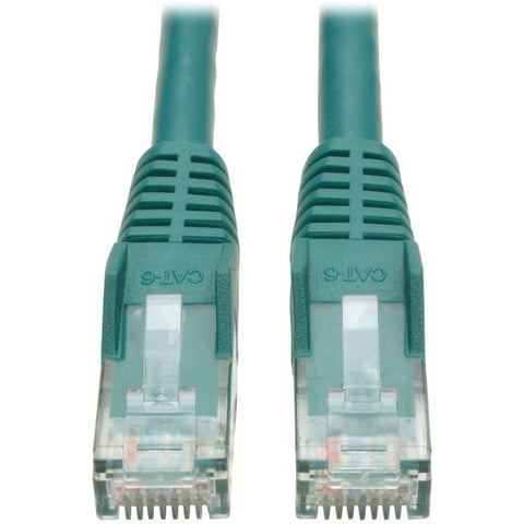 Tripp Lite 1-ft. Cat6 Gigabit Snagless Molded Patch Cable (RJ45 M/M) - Green