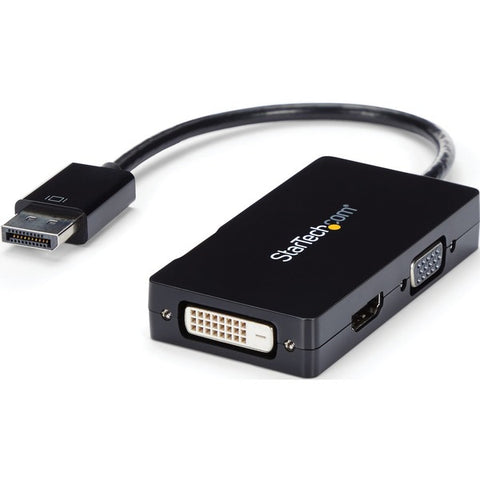 StarTech Travel A/V Adapter: 3-in-1 DisplayPort to VGA DVI or HDMI Converter