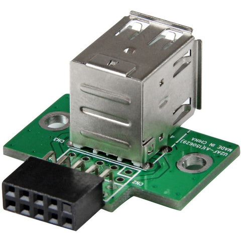 StarTech 2 Port USB Motherboard Header Adapter - USB A to USB 10 Pin Header F/F