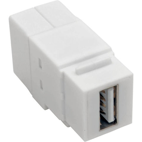 Tripp Lite USB 2.0 All-in-One Keystone/Panel Mount Coupler (F/F), White