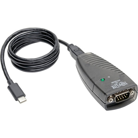 Tripp Lite USB-C to Serial Adapter (DB9) - Keyspan, High-Speed (M/M), Detachable Cable, TAA