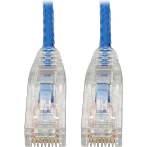 Tripp Lite Cat6 UTP Patch Cable (RJ45) - M/M, Gigabit, Snagless, Molded, Slim, Blue, 8 in.