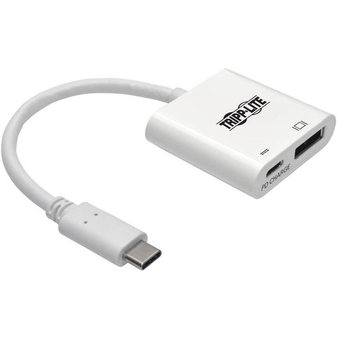 Tripp Lite U444-06N-DP8WC USB-C to DisplayPort Adapter Cable, M/F, White, 6 in.