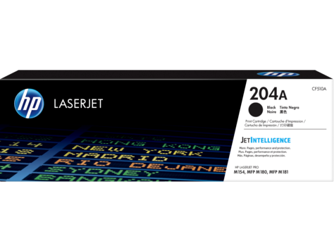 HP 204A (CF510A) Black Original LaserJet Toner Cartridge (1100 Yield)