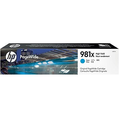 HP HP 981X (L0R09A) High Yield Cyan Original PageWide Cartridge (10000 Yield)