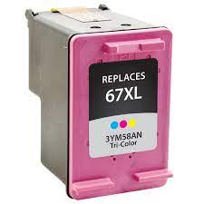 Clover Technologies Group, LLC Remanufactured High Yield Ink Cartridge Replacement for HP 67XL 3YM58AN | Tri-Color